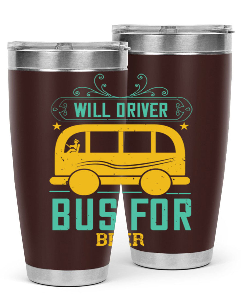 will driver bus for beer Style 6#- bus driver- tumbler