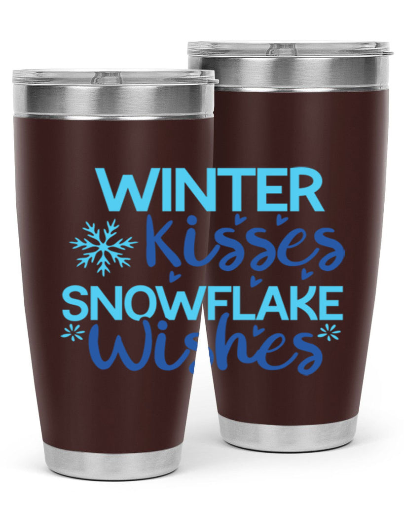 winter kisses snowflake wishes 519#- winter- Tumbler