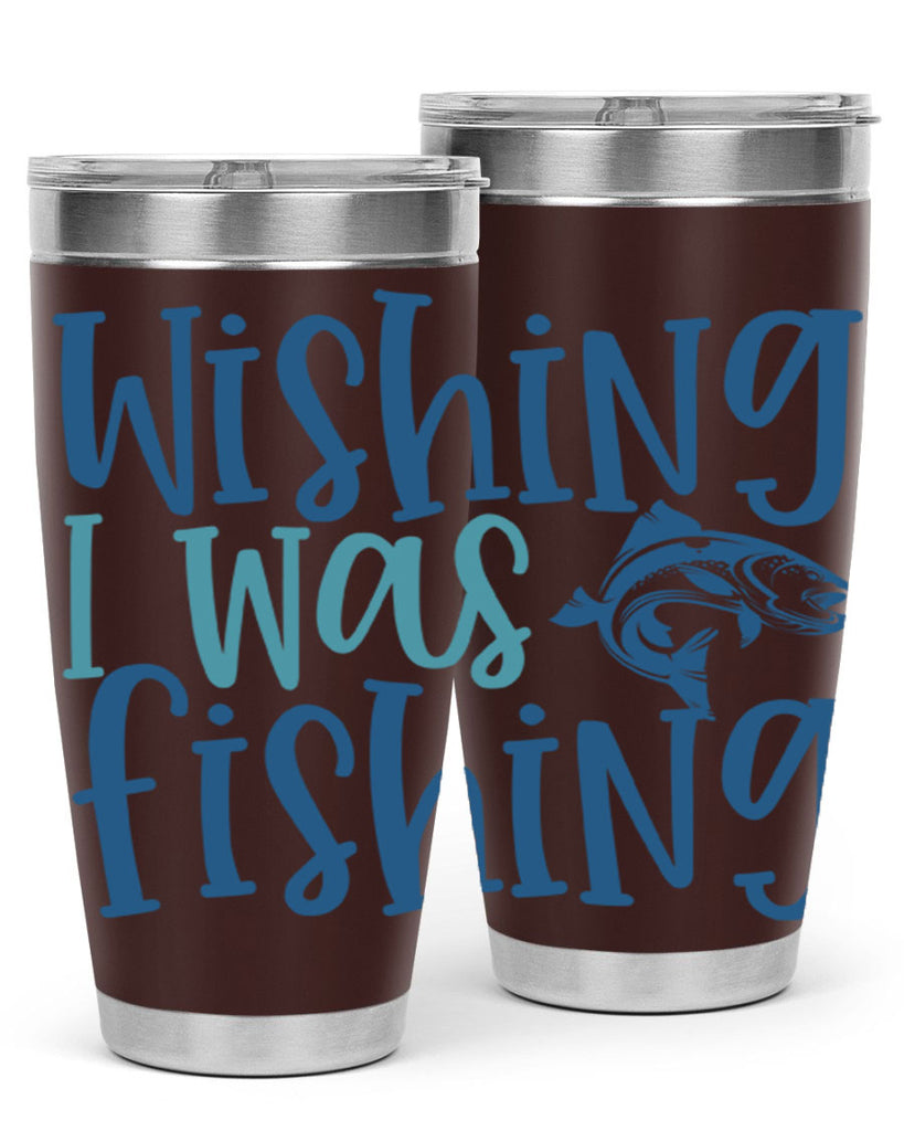 wishing i was fishing 191#- fishing- Tumbler