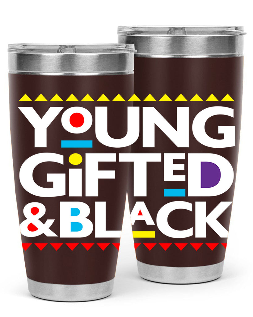 young gifted and black 2#- black words phrases- Cotton Tank