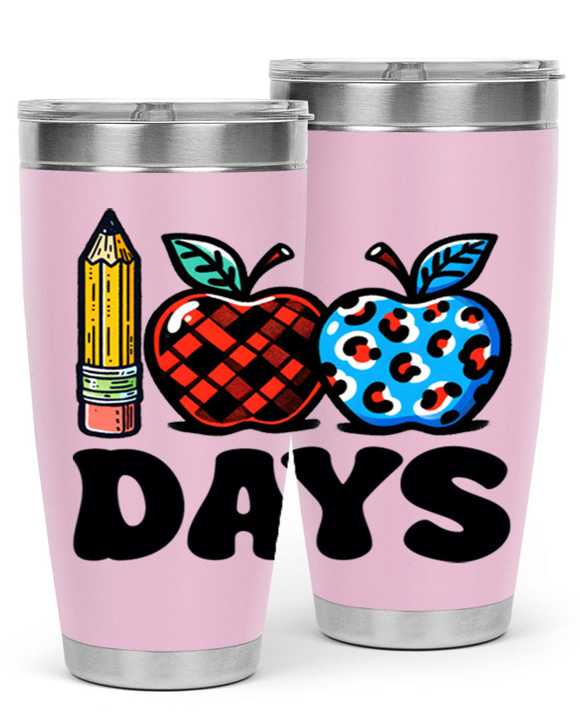 100th day of school Apple 38#- 100 days of school- Tumbler