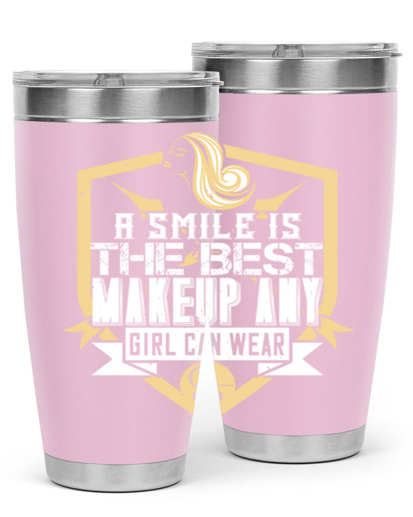 A smile is the best makeup any girl can wear Style 261#- make up- Tumbler