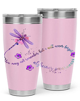 Alzheimer Awareness Dragonfly Remember 1#- alzheimers- Tumbler