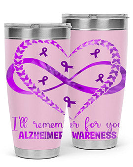 AlzheimerS Awareness Heart Infinity 14#- alzheimers- Tumbler