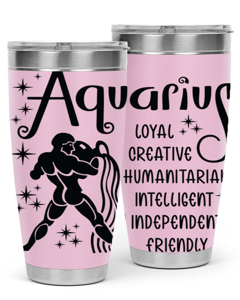 Aquarius 64#- zodiac- Tumbler