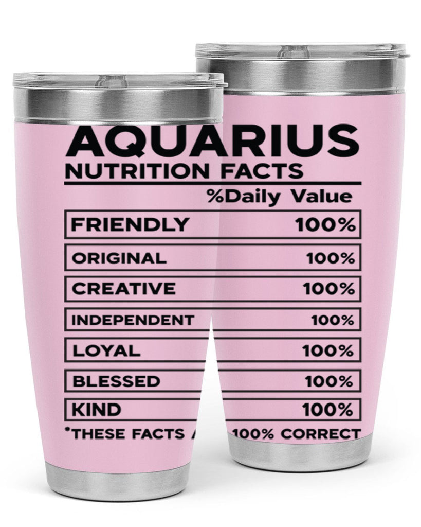 Aquarius Nutrition Facts 67#- zodiac- Tumbler