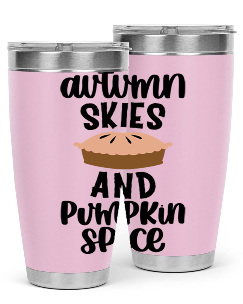 Autumn Skies And Pumpkin Spice 477#- fall- Tumbler