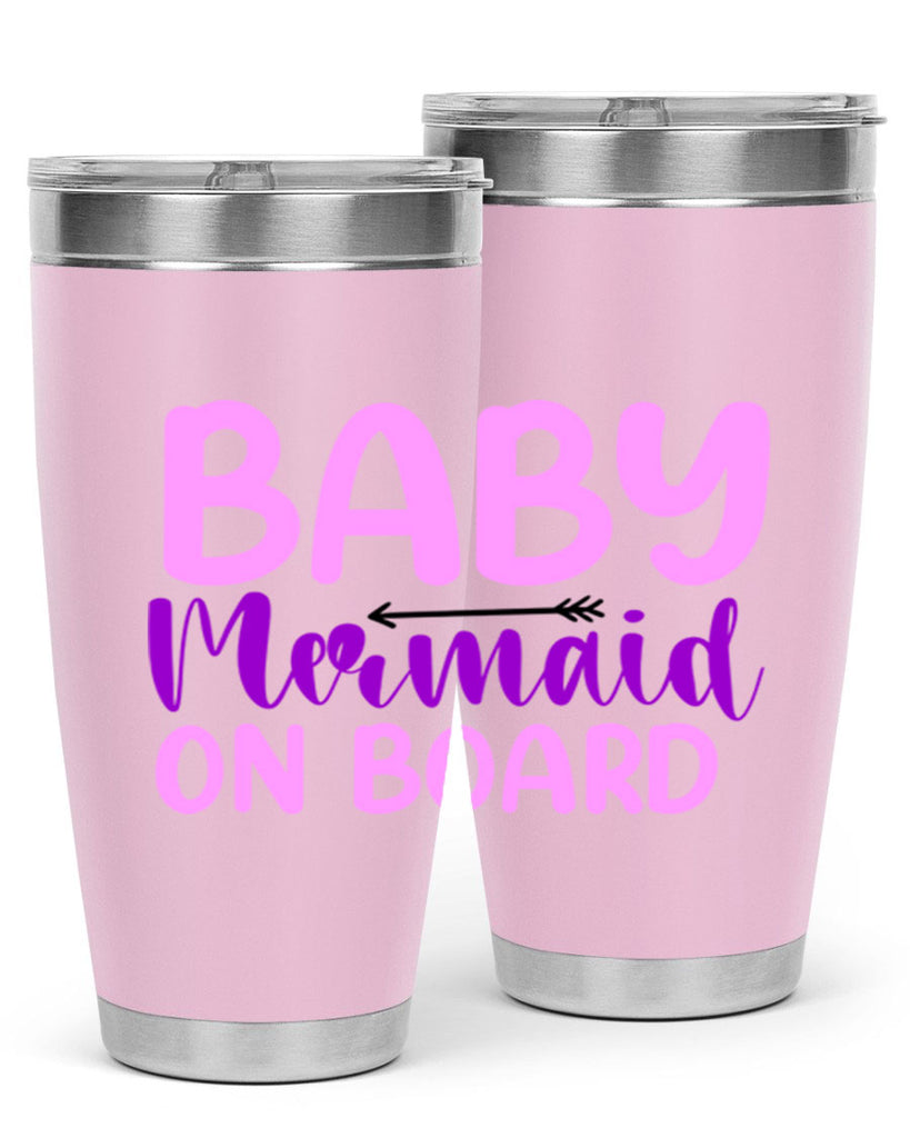 Baby Mermaid On Board 23#- mermaid- Tumbler