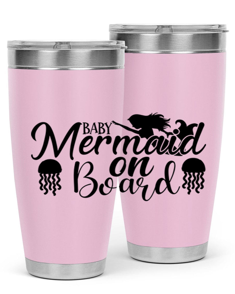 Baby Mermaid On Board 26#- mermaid- Tumbler