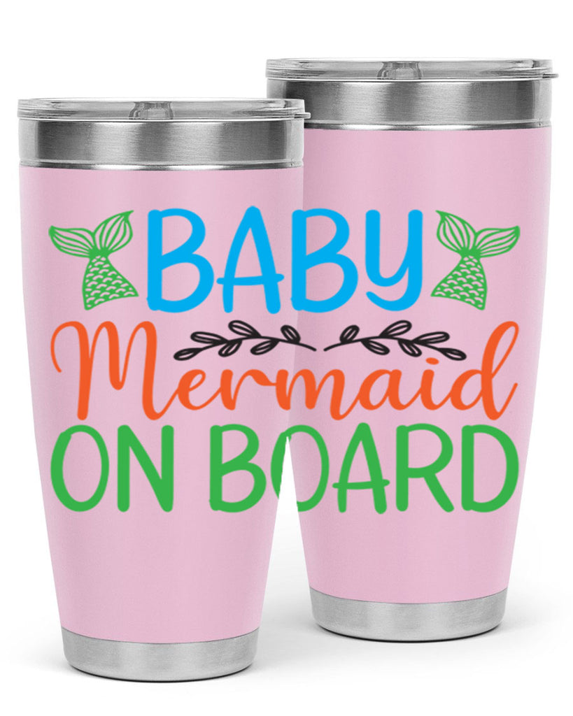 Baby Mermaid On Board 33#- mermaid- Tumbler