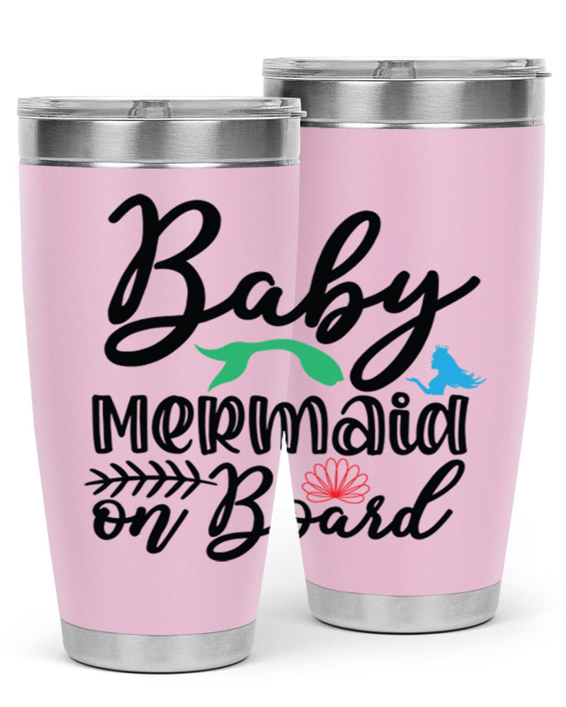 Baby Mermaid on Board 38#- mermaid- Tumbler