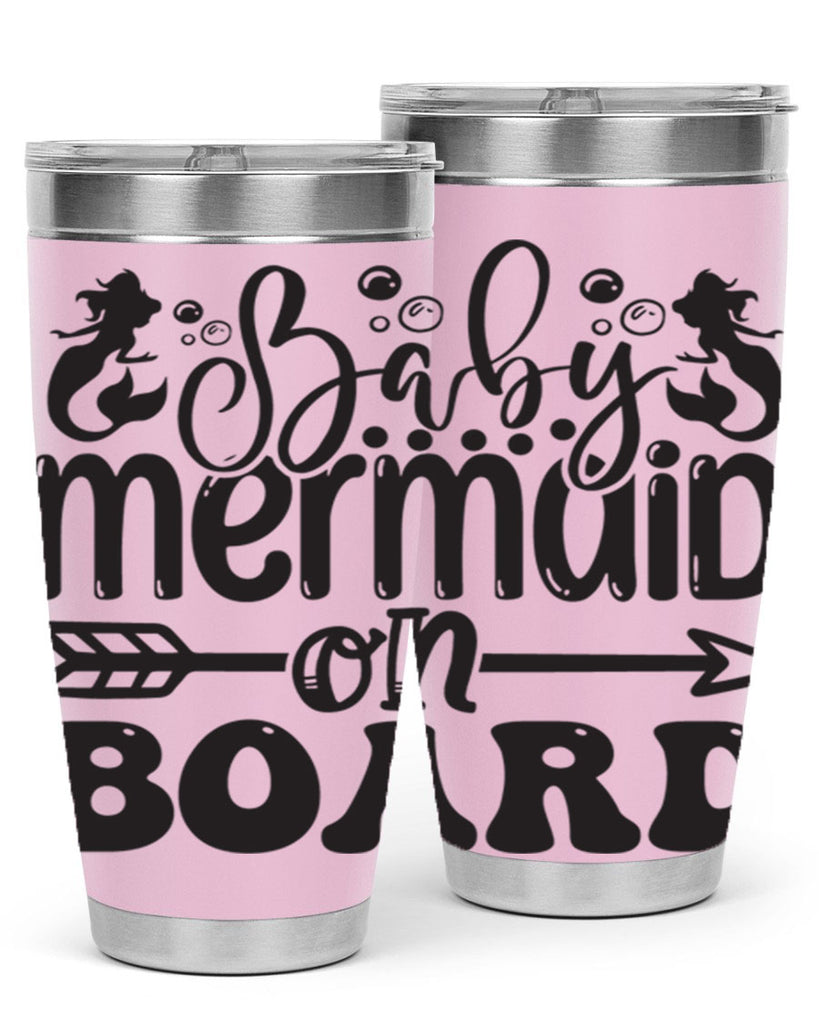 Baby mermaid on board 34#- mermaid- Tumbler