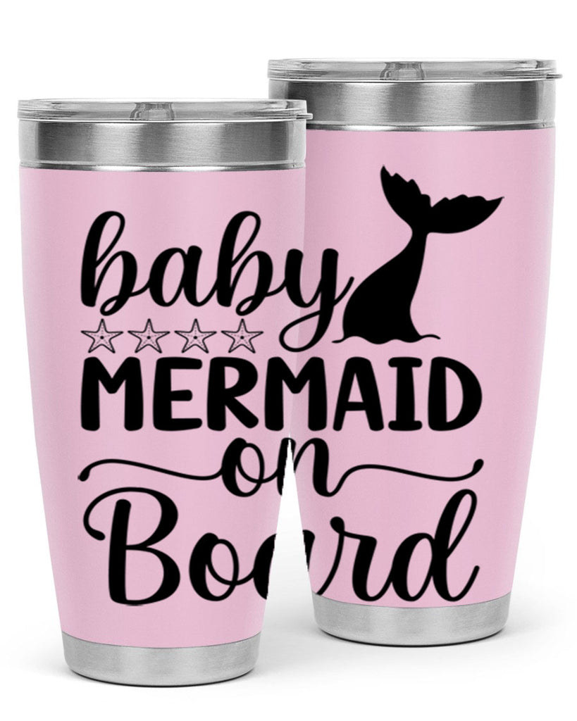 Baby mermaid on board 36#- mermaid- Tumbler