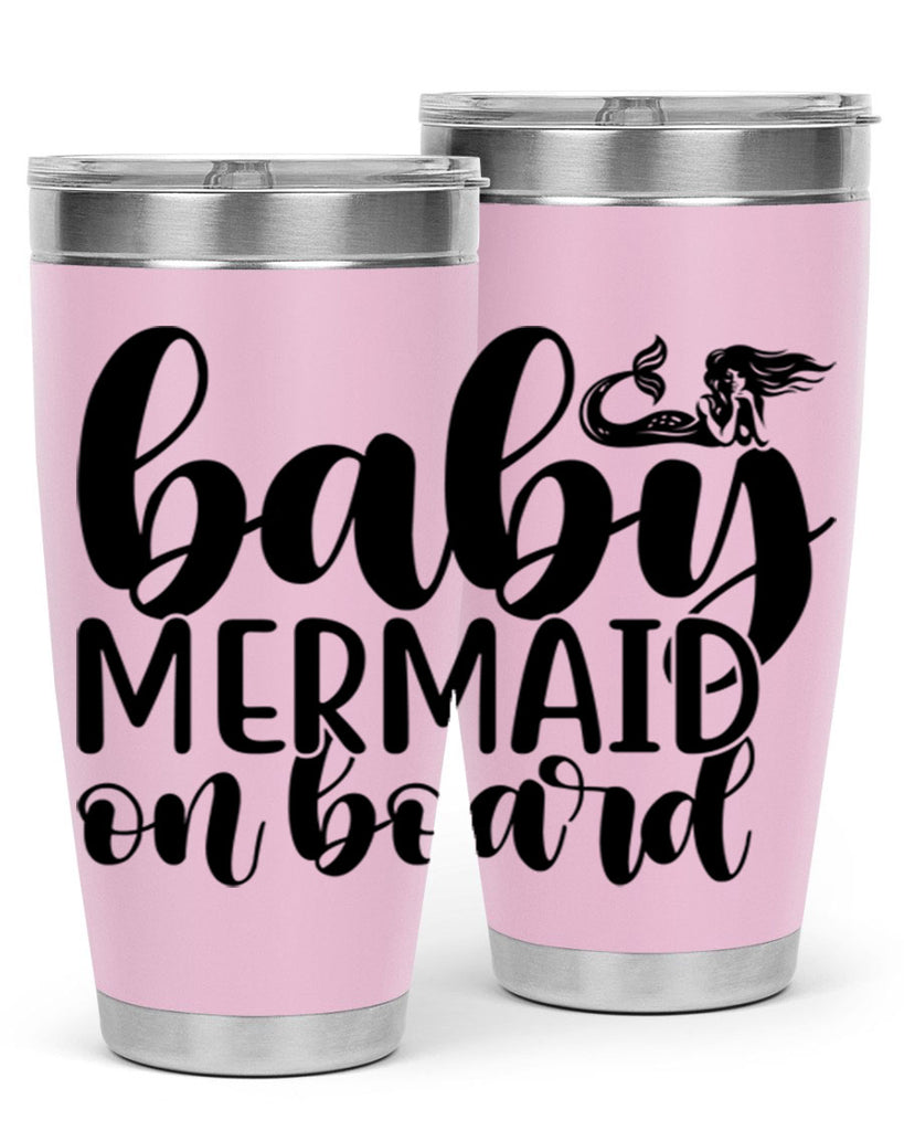 Baby mermaid on board 41#- mermaid- Tumbler