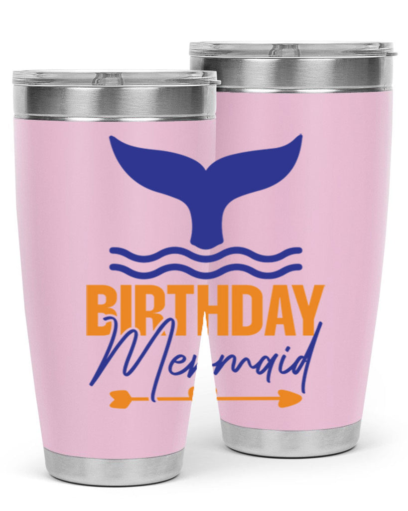 Birthday Mermaid 67#- mermaid- Tumbler