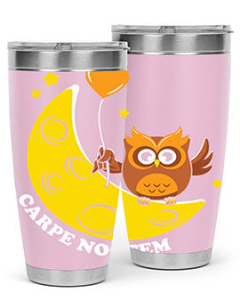 Carpe Noctem Moon Stars Owl A TurtleRabbit 1#- owl- Tumblers