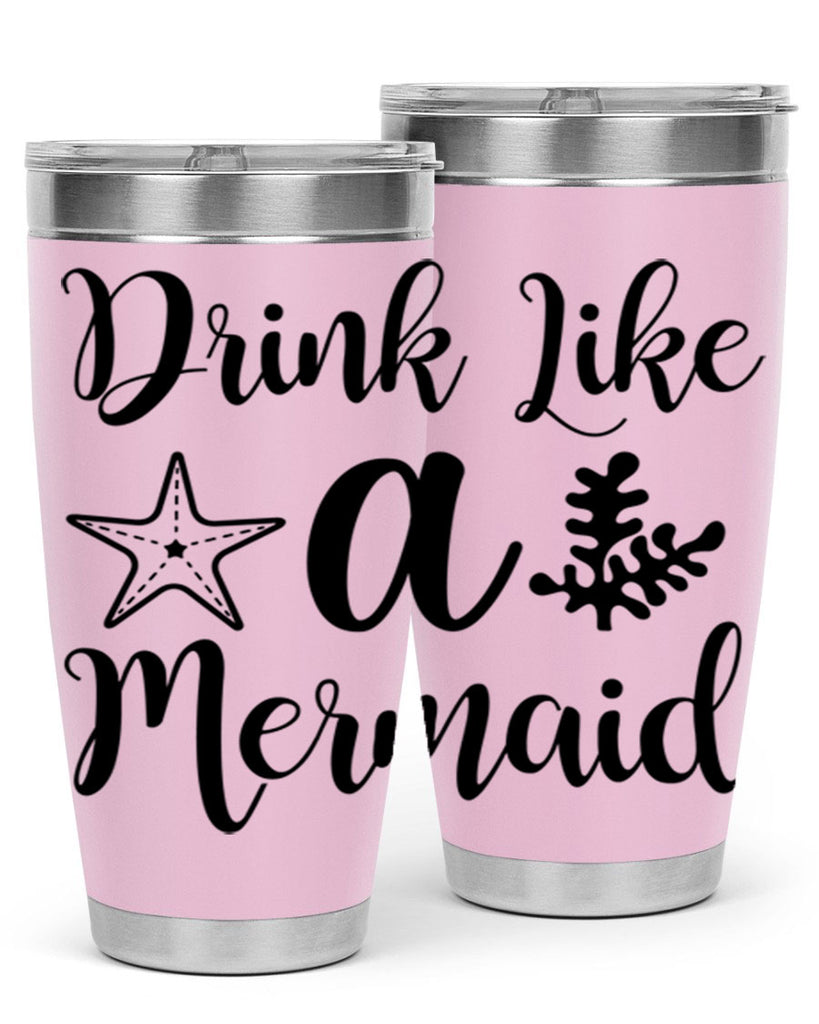 Drink like a mermaid 149#- mermaid- Tumbler