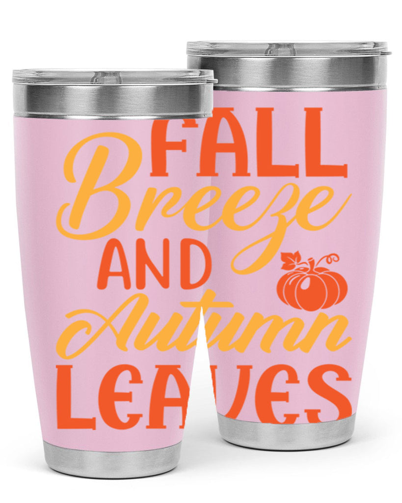 Fall Breeze and Autumn Leaves 92#- fall- Tumbler