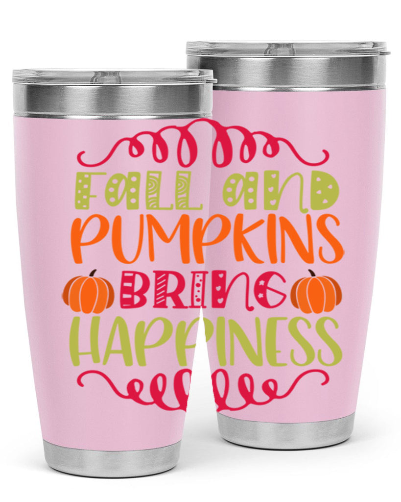 Fall and Pumpkins bring Happiness 86#- fall- Tumbler