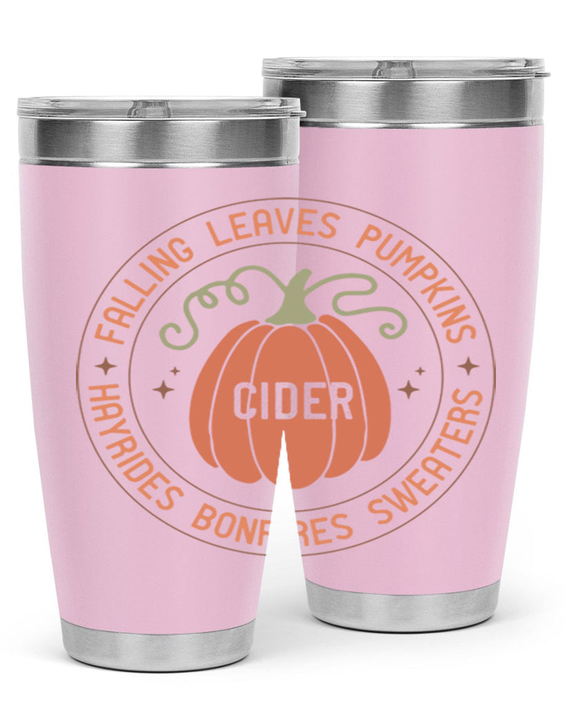Falling Leaves Pumpkins Cider Hayrides Bonfires Sweaters 168#- fall- Tumbler