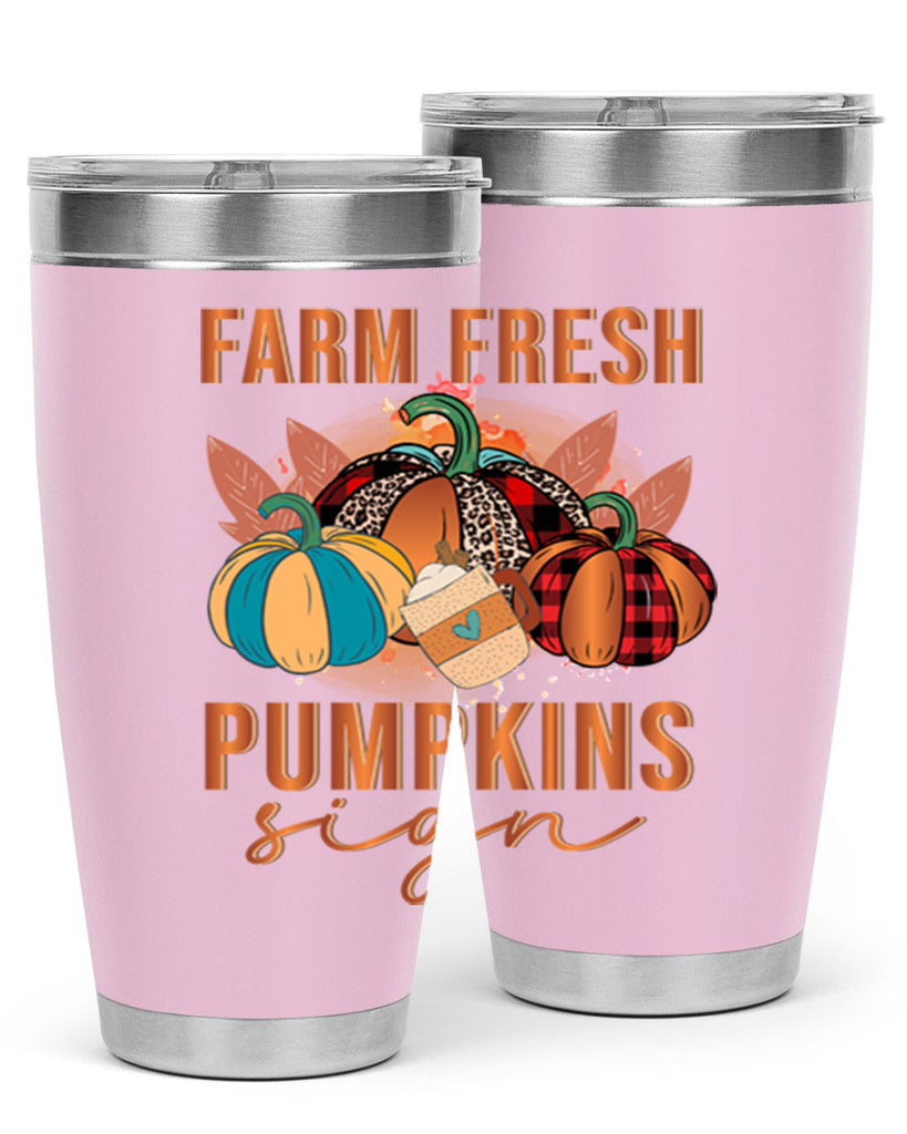 Farm Fresh Pumpkins Sign 175#- fall- Tumbler