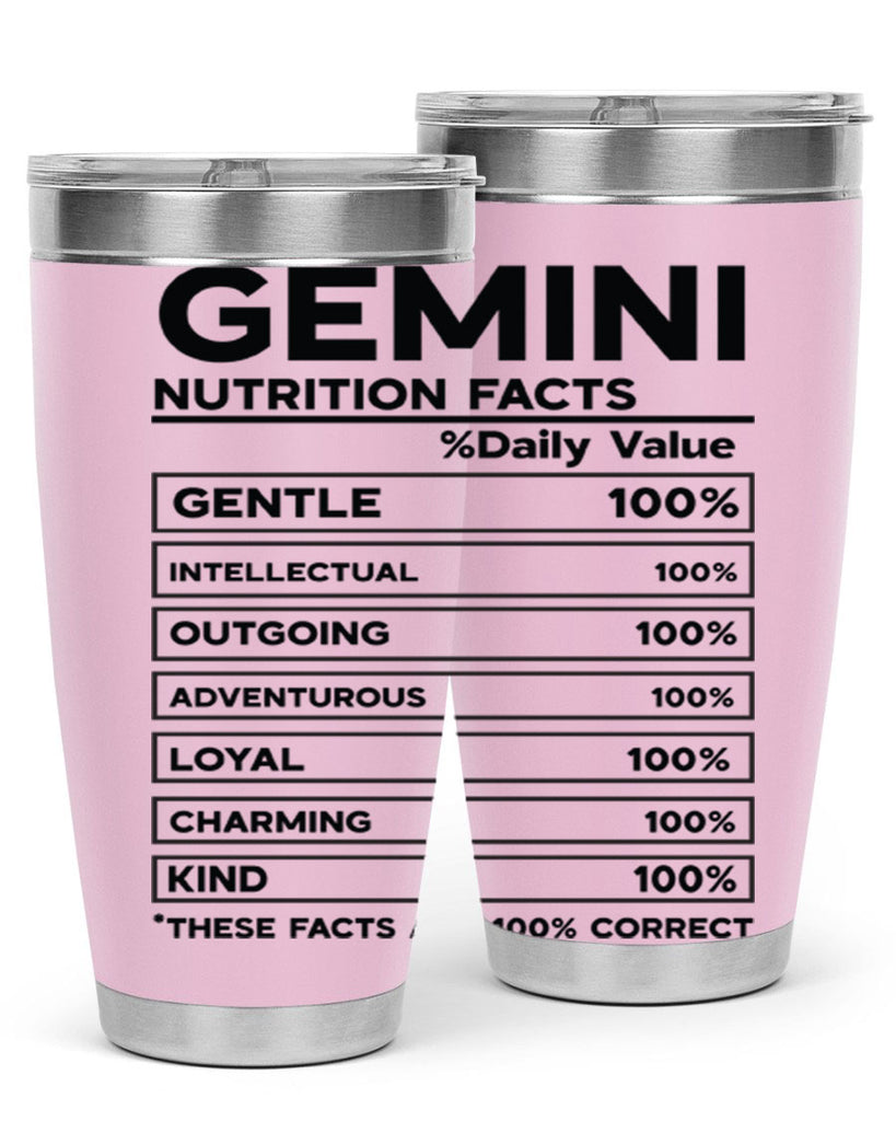 Gemini Nutrition Facts 220#- zodiac- Tumbler