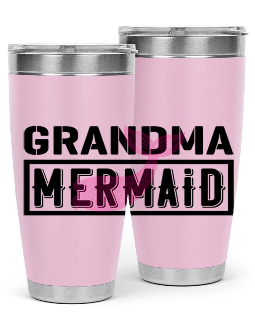 Grandma mermaid 203#- mermaid- Tumbler