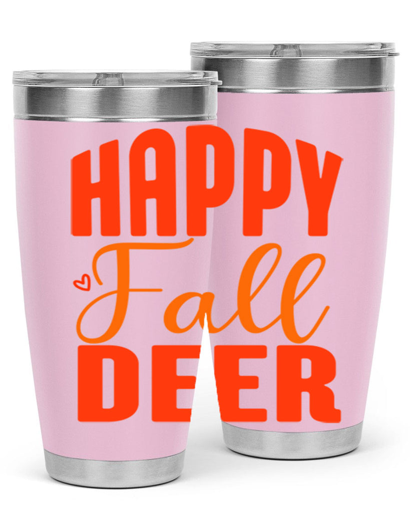 Happy Fall Deer Design 218#- fall- Tumbler