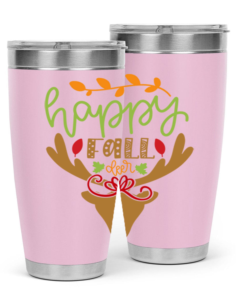 Happy Fall deer 219#- fall- Tumbler
