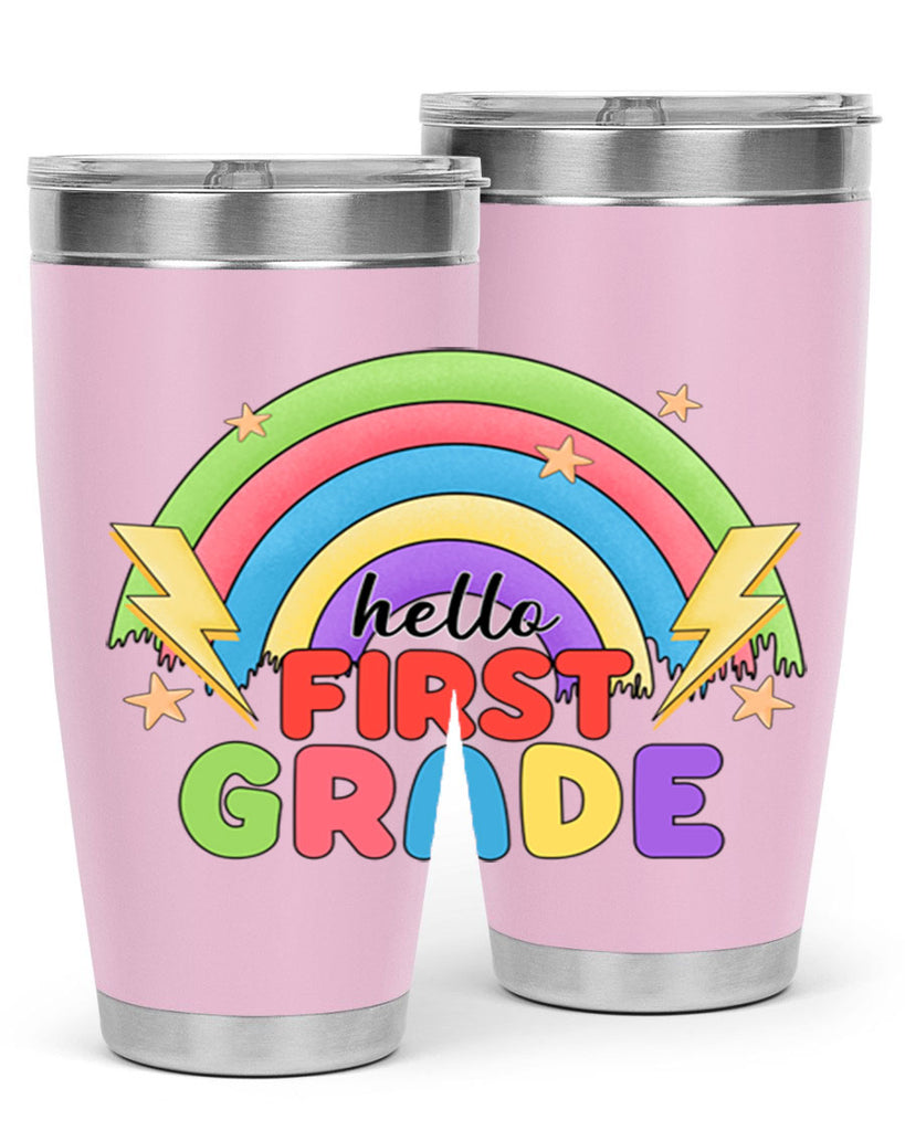 Hello 1st Grade Rainbow 13#- 1st grade- Tumbler