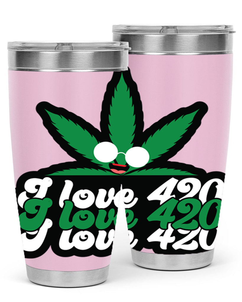 I love 420 123#- marijuana- Tumbler