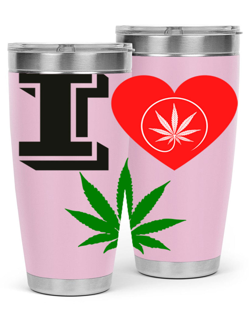 I love Cannabis heart 126#- marijuana- Tumbler