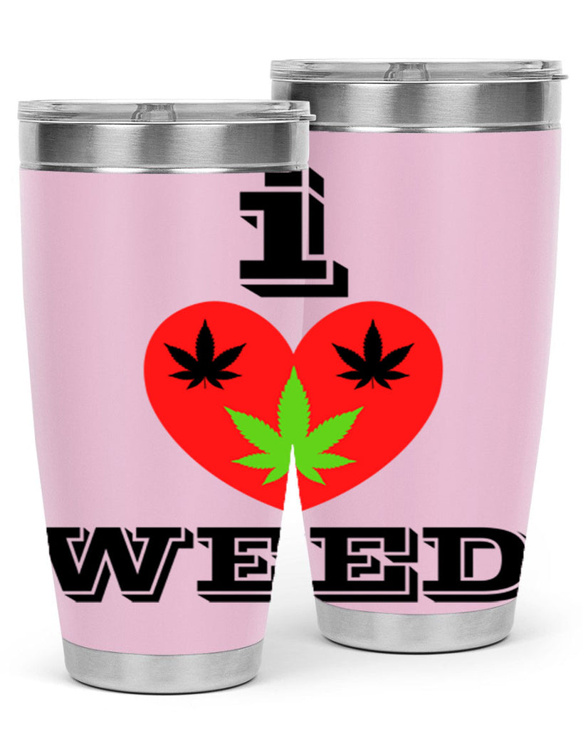 I love weed 128#- marijuana- Tumbler