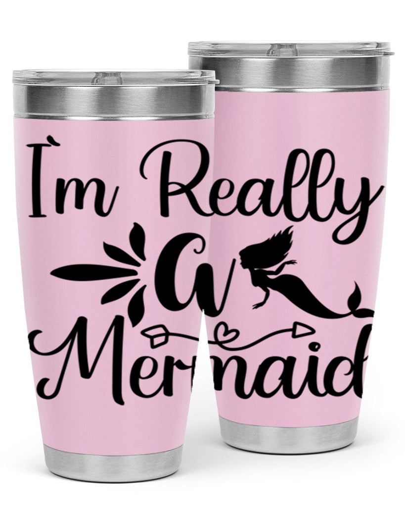 Im really a mermaid 261#- mermaid- Tumbler