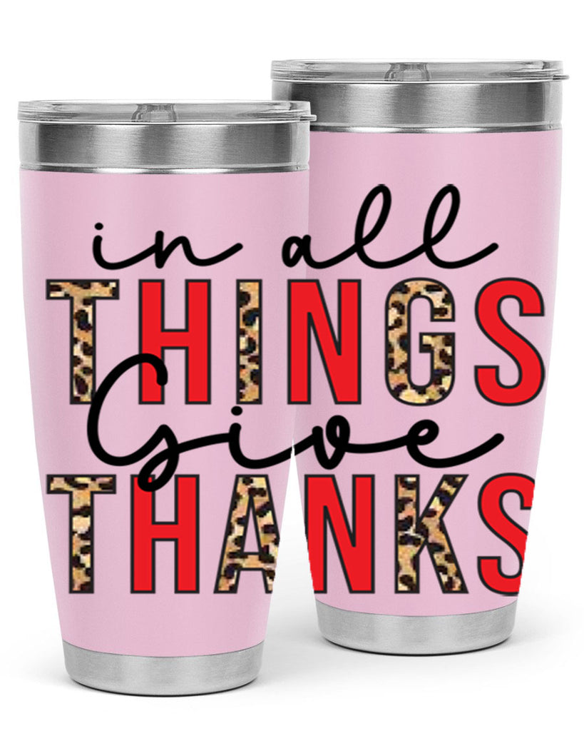 In all things give thanks 352#- fall- Tumbler