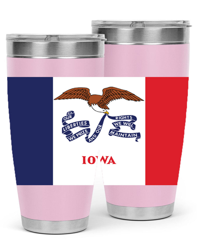 Iowa 37#- Us Flags- Tumbler