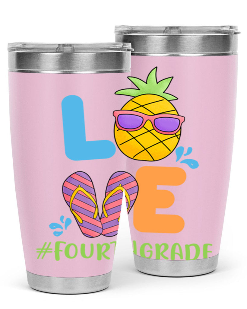 LOVE 4th Grade Summer Pineapple 18#- 4th  grade- Tumbler