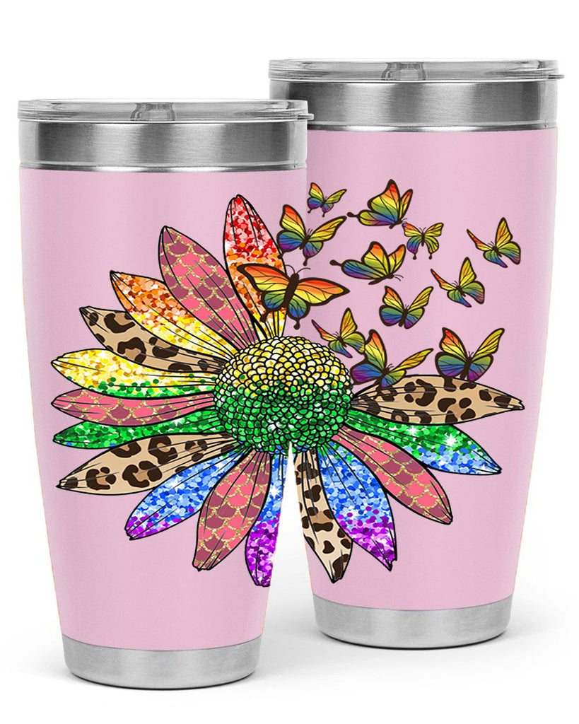 Lgbt Butterfly Sunflower  Png 52#- lgbt- Tumbler