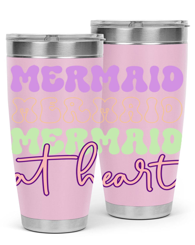 Mermaid At Heart 394#- mermaid- Tumbler