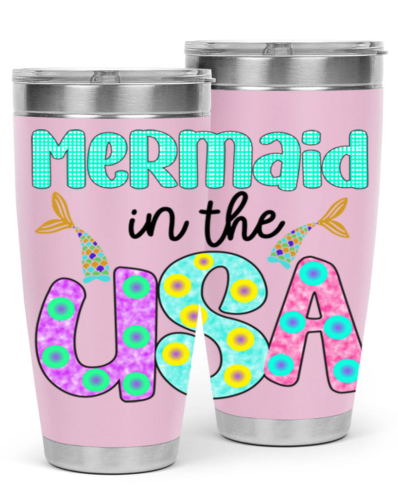 Mermaid In The Usa 421#- mermaid- Tumbler