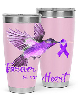 No One Figh Alone Ribbon Alzheimer 201#- alzheimers- Tumbler