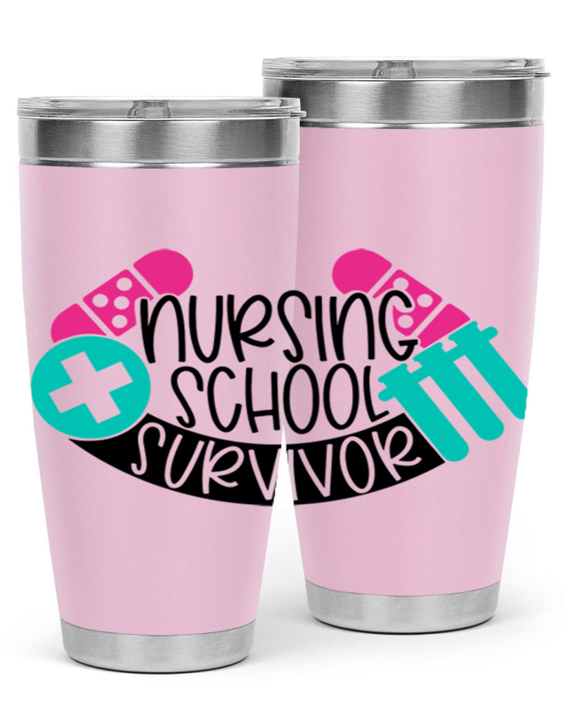 Nursing School Survivor Style Style 64#- nurse- tumbler