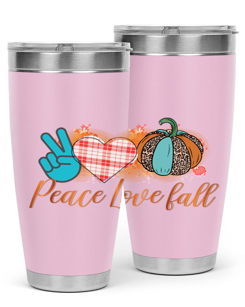 Peace Love Fall 466#- fall- Tumbler