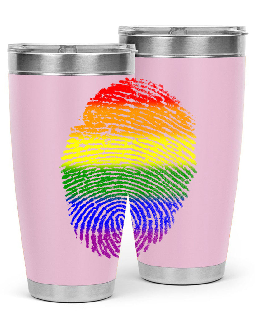 Rainbow Finger print 10#- lgbt- Tumbler