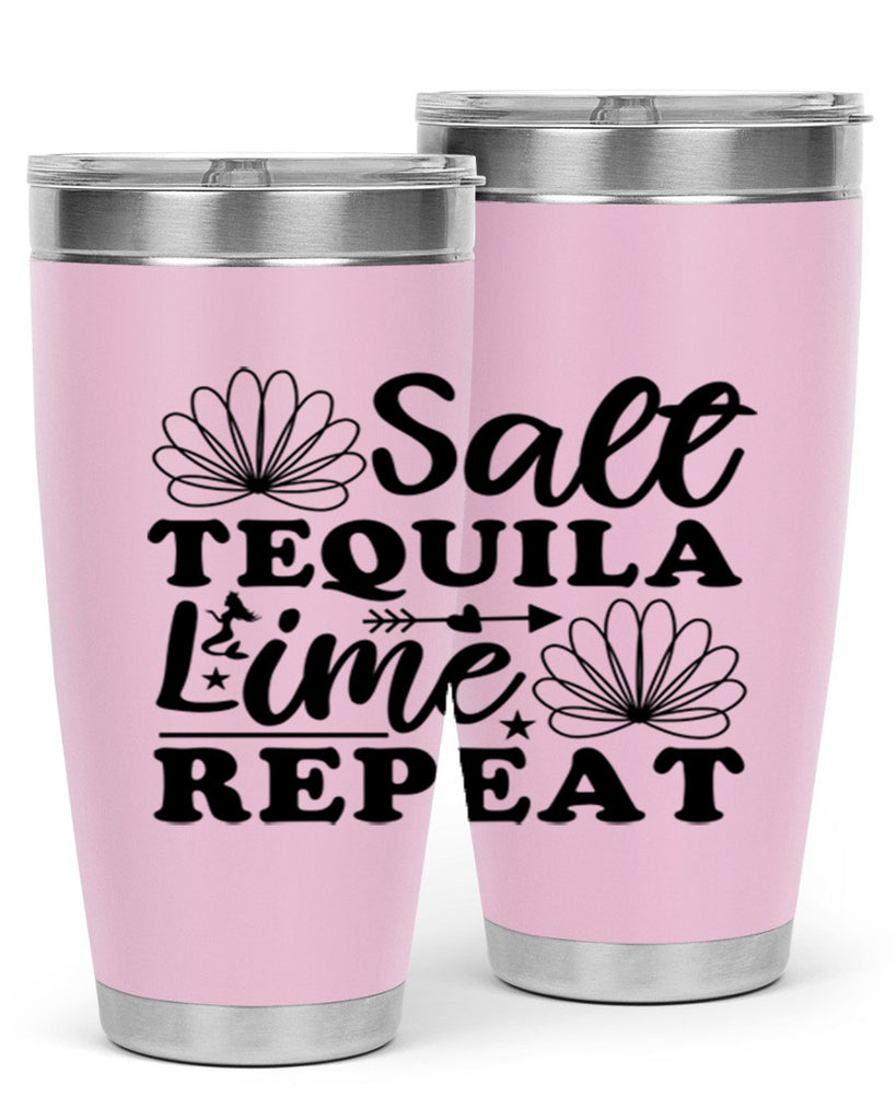 Salt Tequila Lime Repeat 557#- mermaid- Tumbler