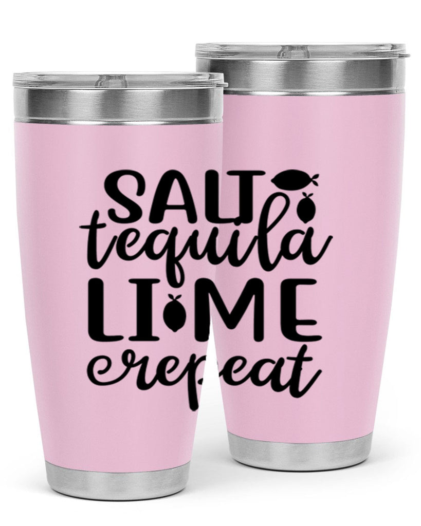 Salt tequila lime repeat 558#- mermaid- Tumbler