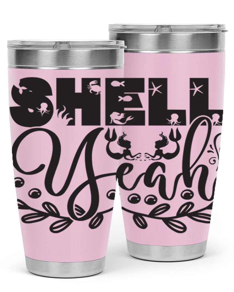 Shell yeah 595#- mermaid- Tumbler