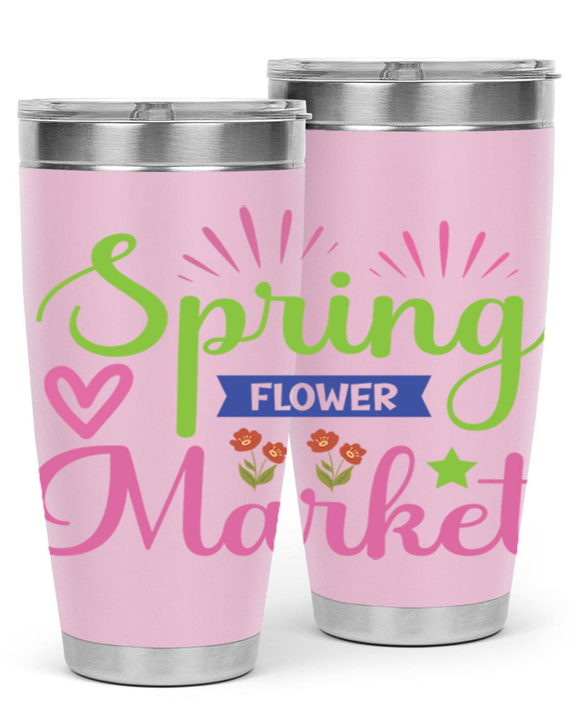 Spring Flower Market  487#- spring- Tumbler