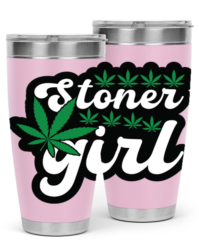 Stoner girl 263#- marijuana- Tumbler