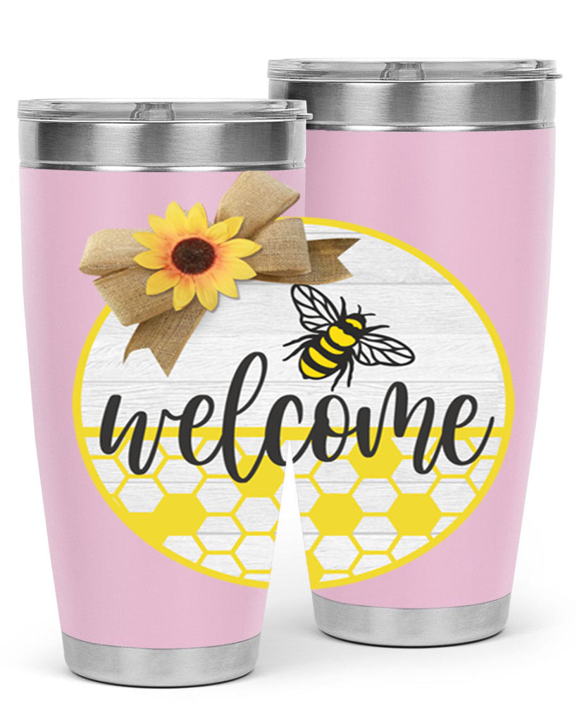 Welcome Bee and hive Mockup566#- spring- Tumbler